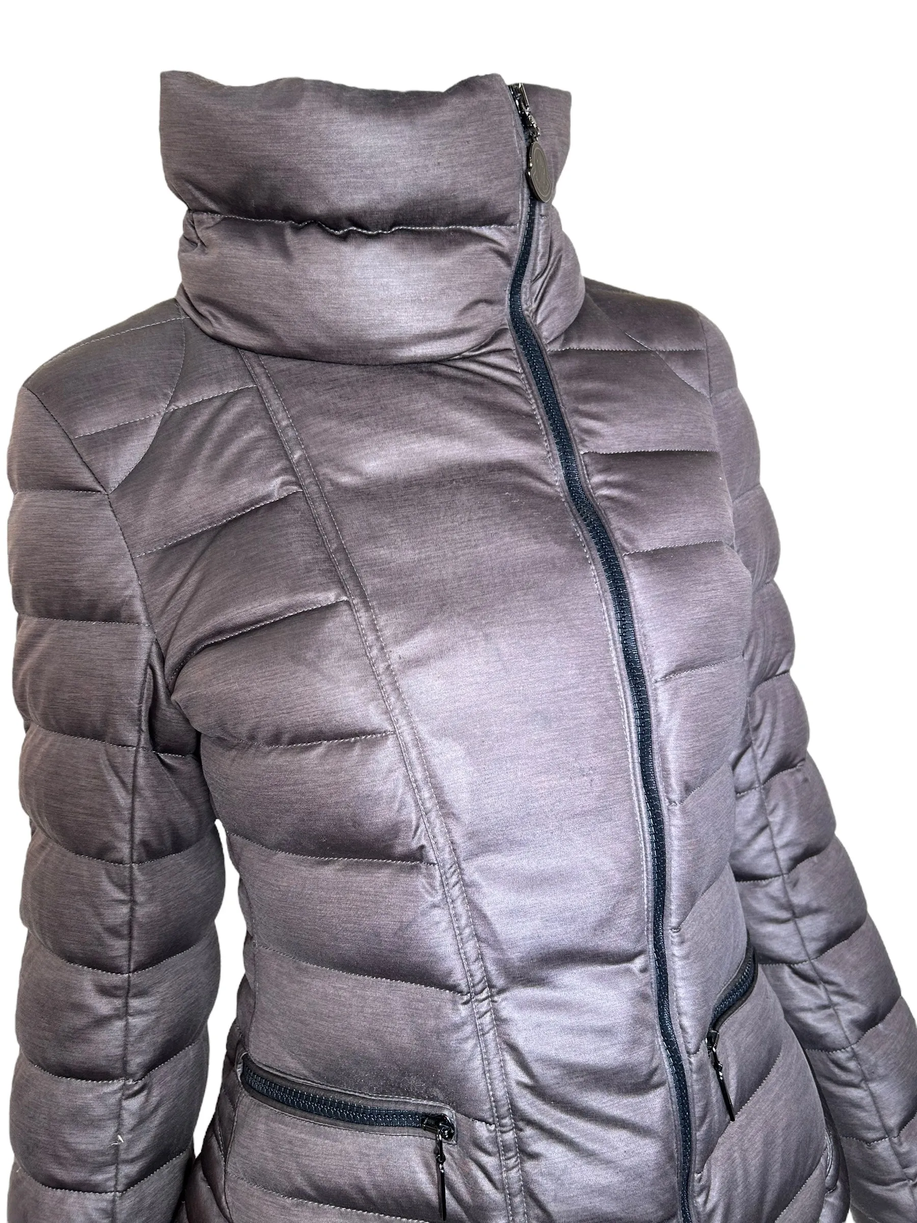 Moncler Taupe Puffer Down-Feather Zip-Front Jacket