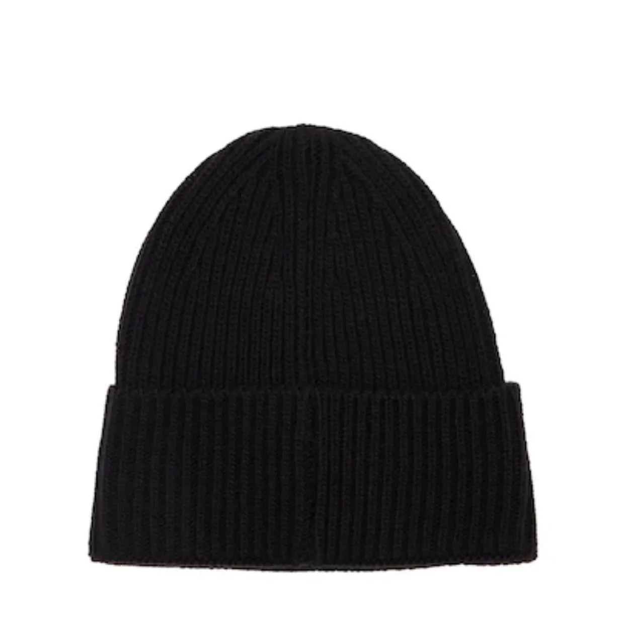 MSGM Black Embroidered Logo Beanie