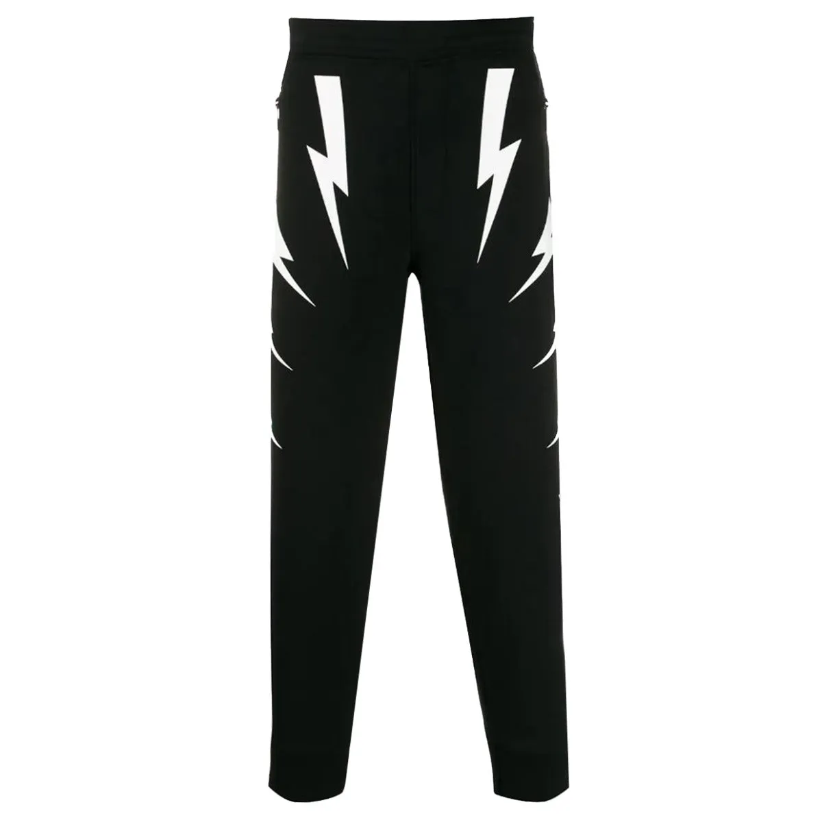 Neil Barrett Black Tigerbolt Bonded Sweatpants