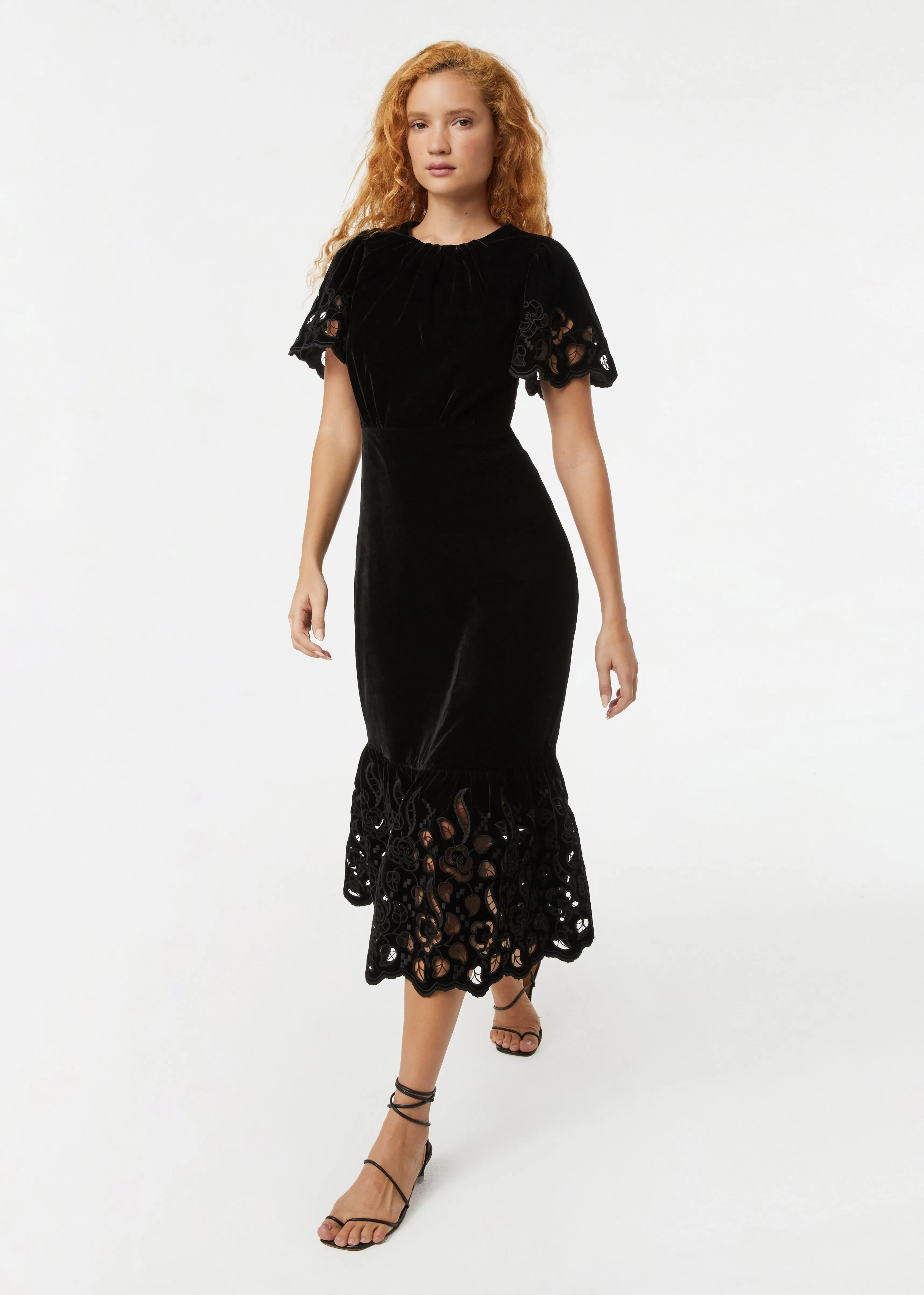 Nicolette Dress | Ink Sandy Eyelet