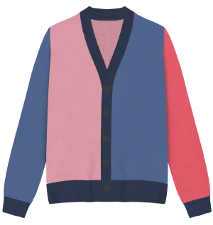 Omnisexual Colorblock Knit Cardigan