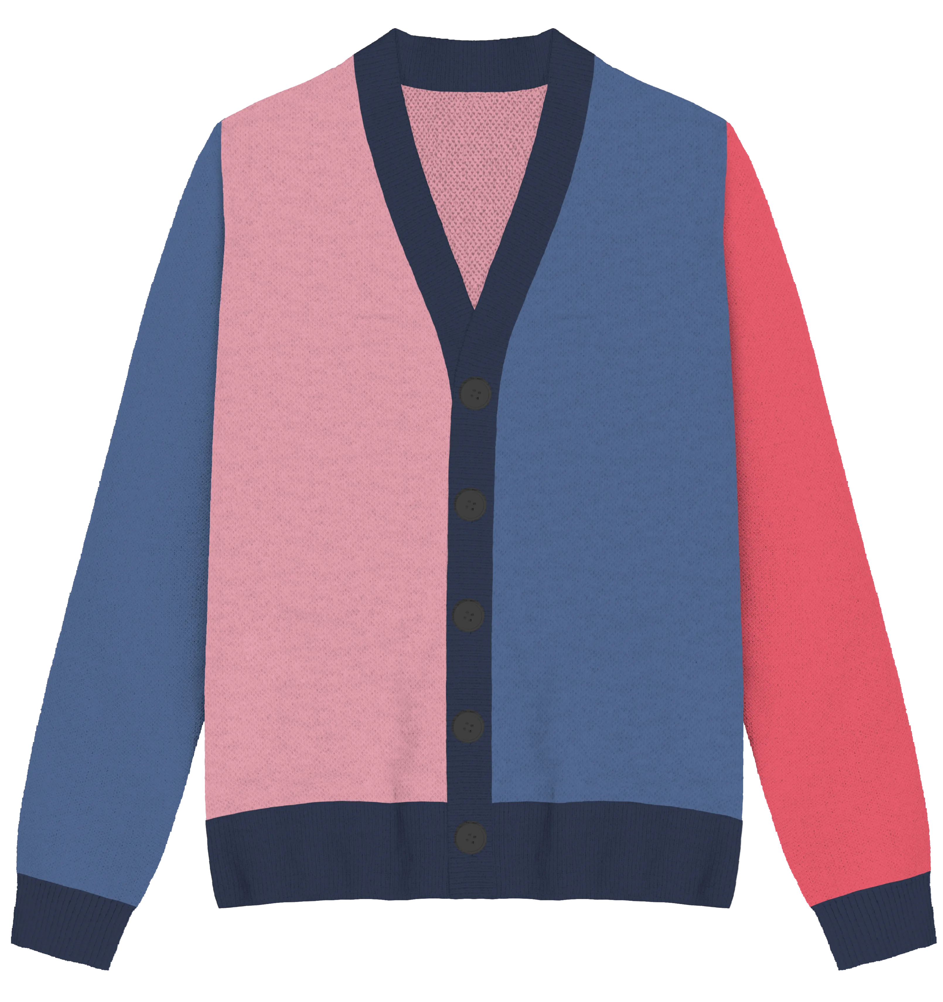 Omnisexual Colorblock Knit Cardigan