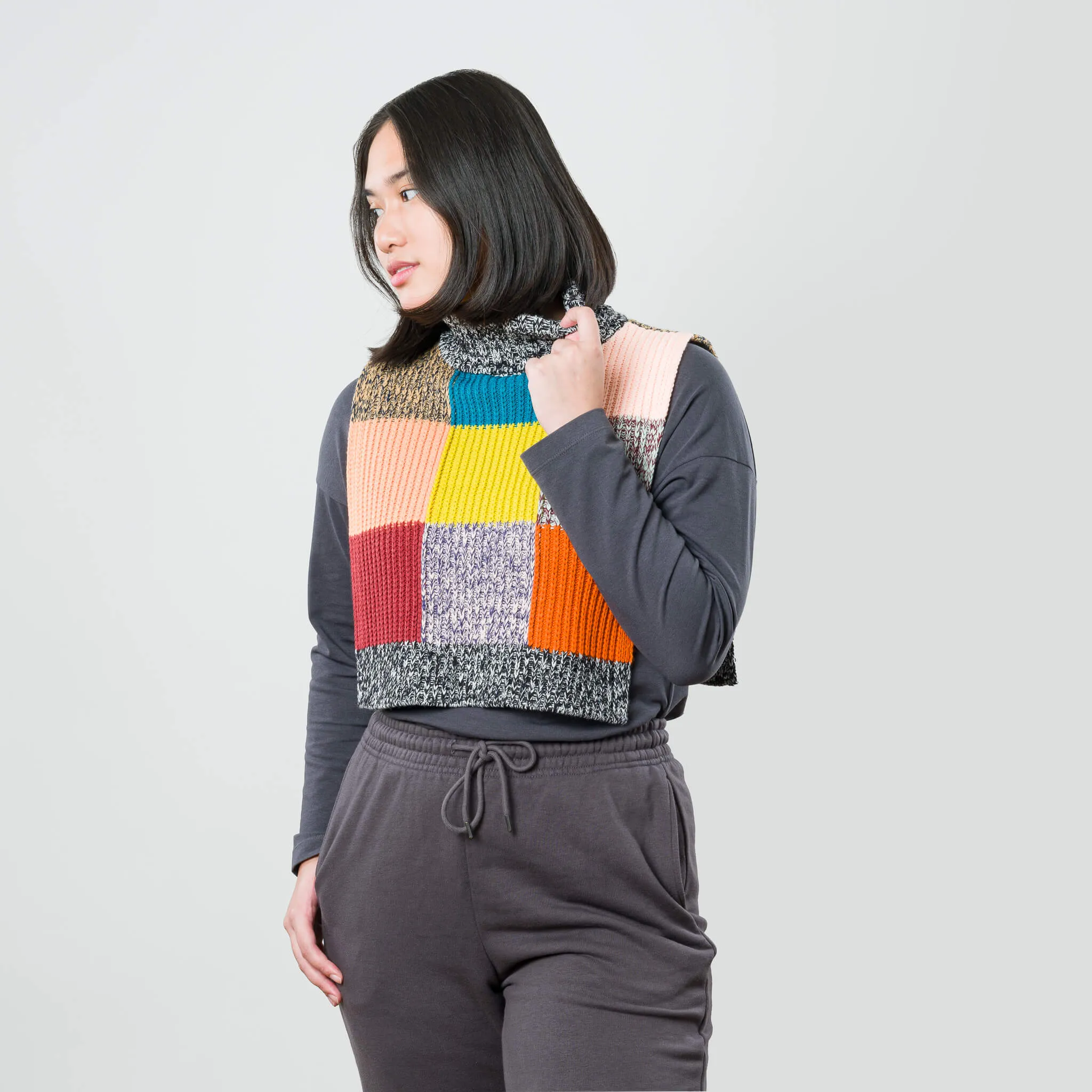 Patchwork Knit Dickie