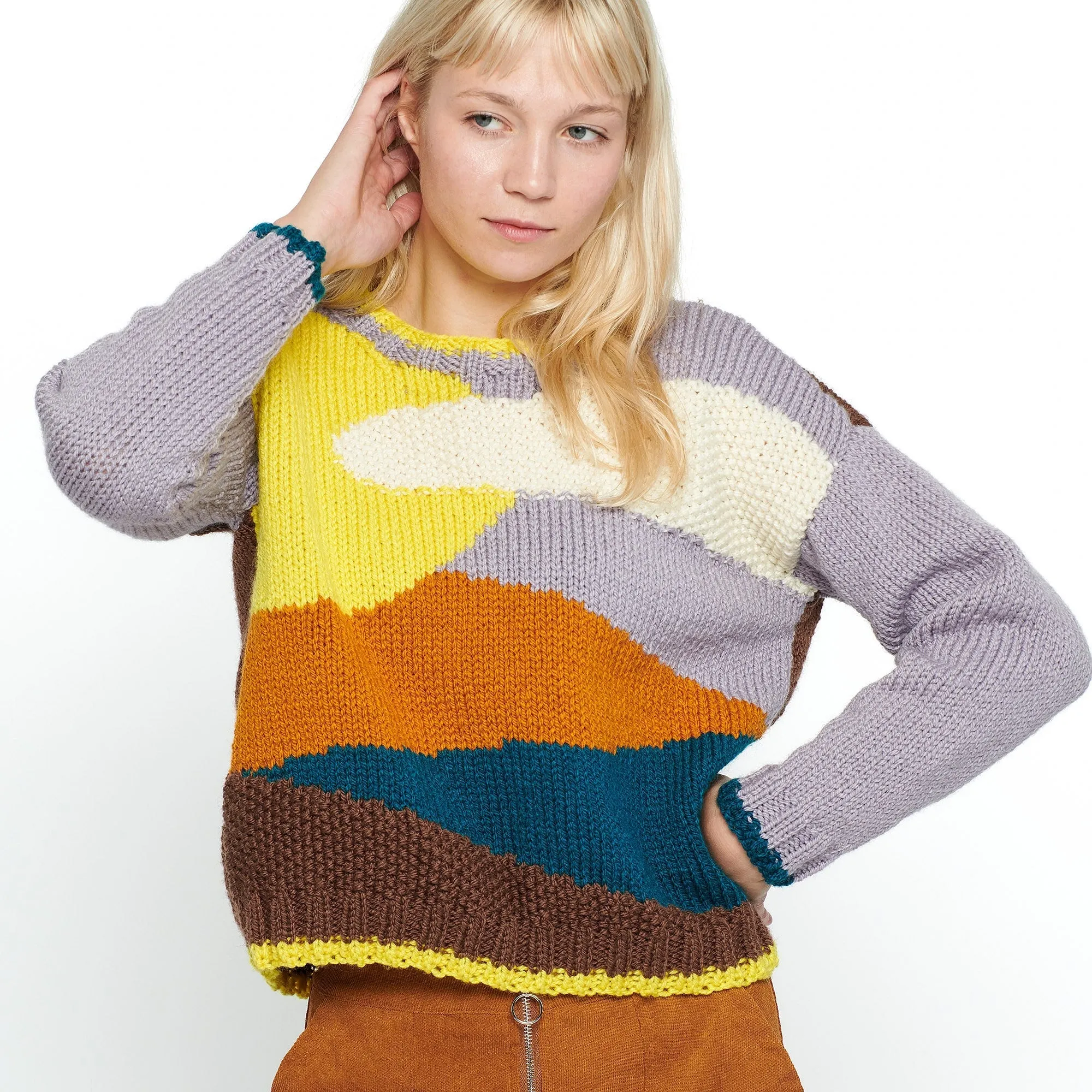 Patons Knit Landscape Sweater