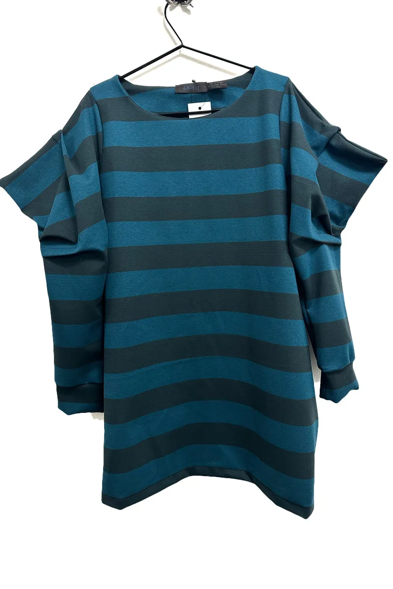 Petty Tunic Dress - Teal Stripe