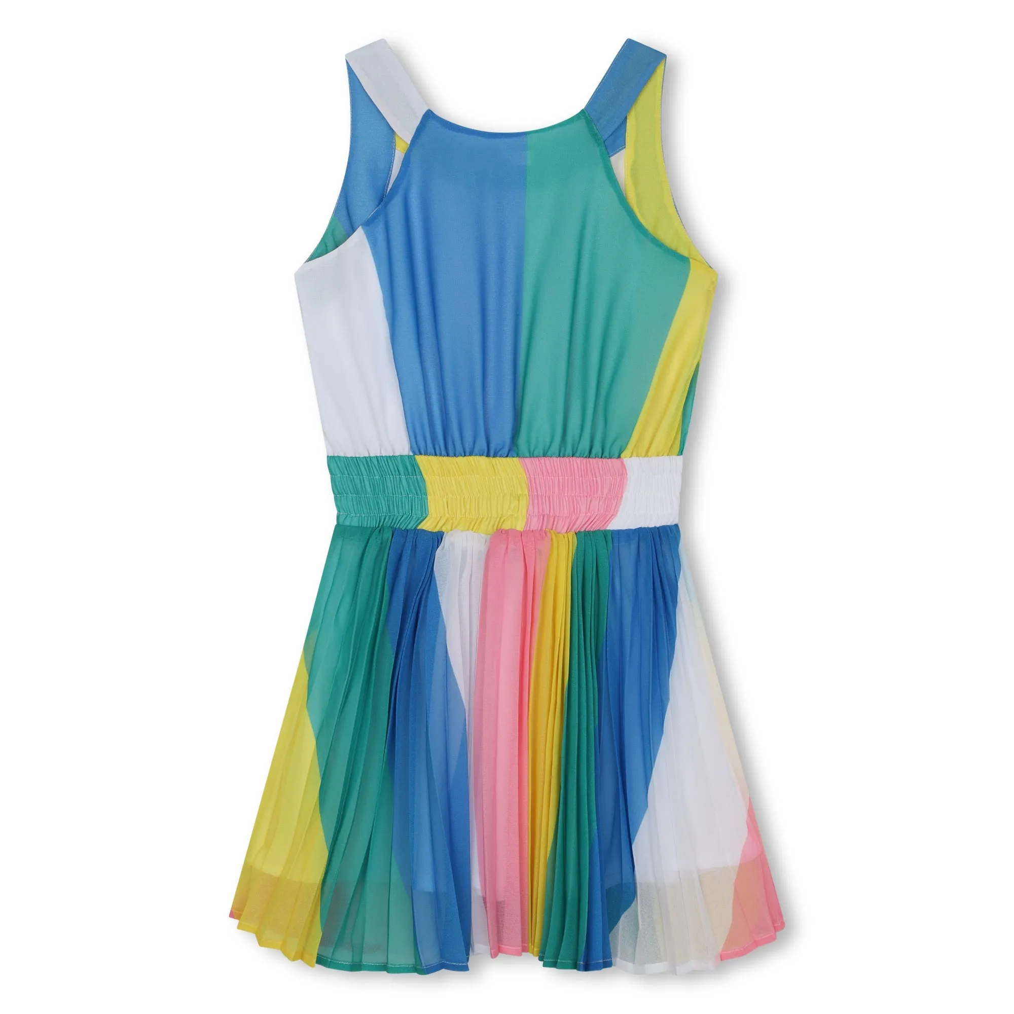 Pleated Colorblock Dress