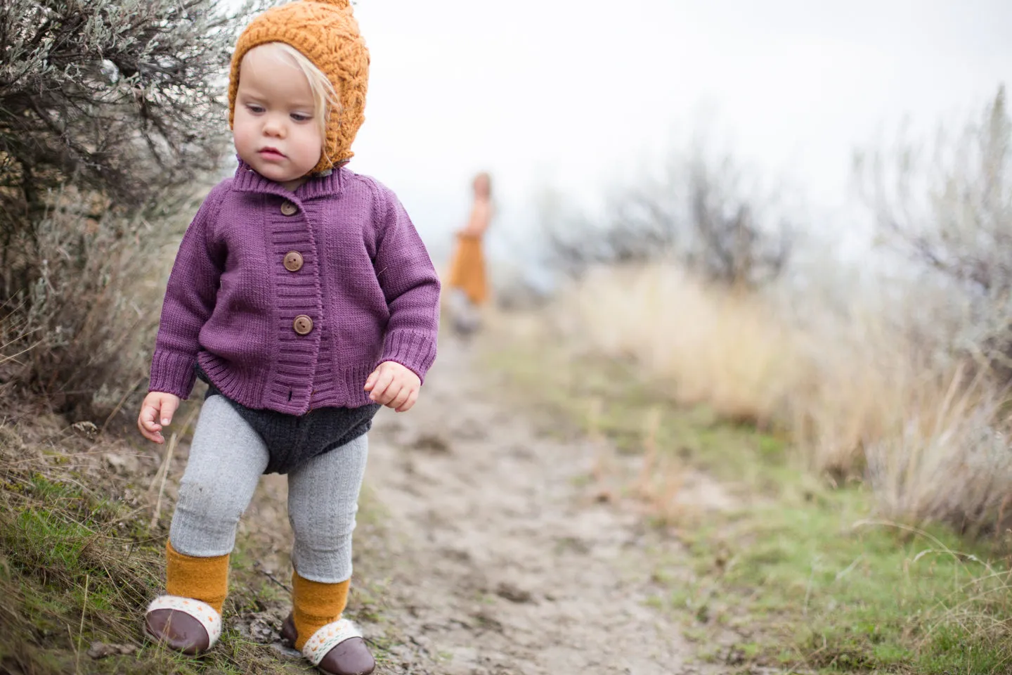 Plum Merino Wool Cardigan