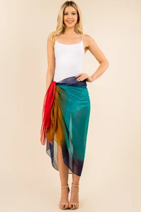 PP-3359 multi color ombre chiffon scarf