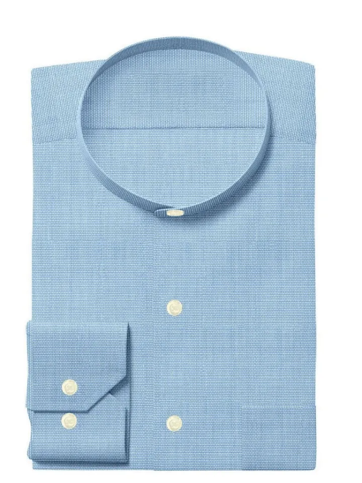 Premium Men's Giza Herringbone Cotton Plain Shirt