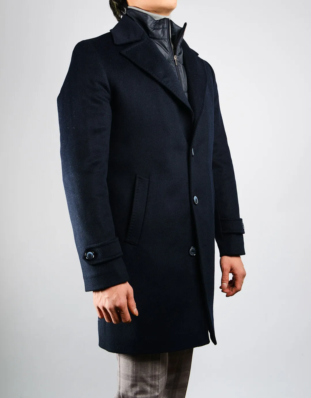 Preston Brushed Diagonal Stripe Coat