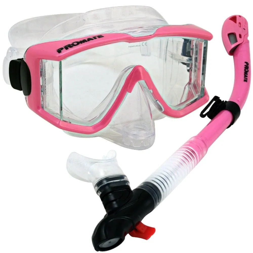 Promate Snorkeling Scuba Dive Snorkel Purge Edgless Mask Gear Set - SCS0027