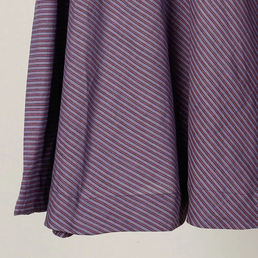 Purple - Plain Handloom Jhiri Cotton Wrap Around Skirt