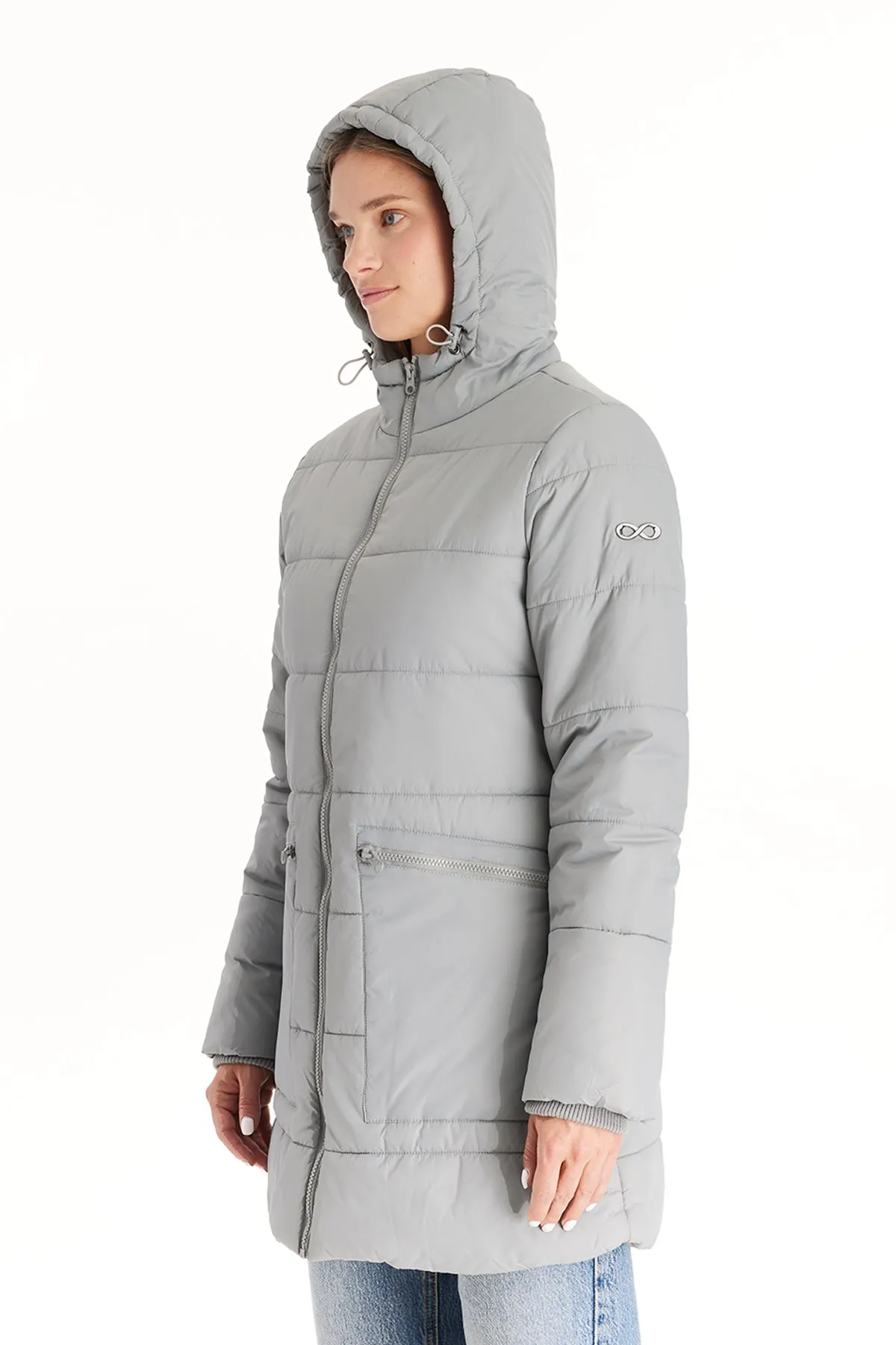 Quilted Hybrid Puffer Coat