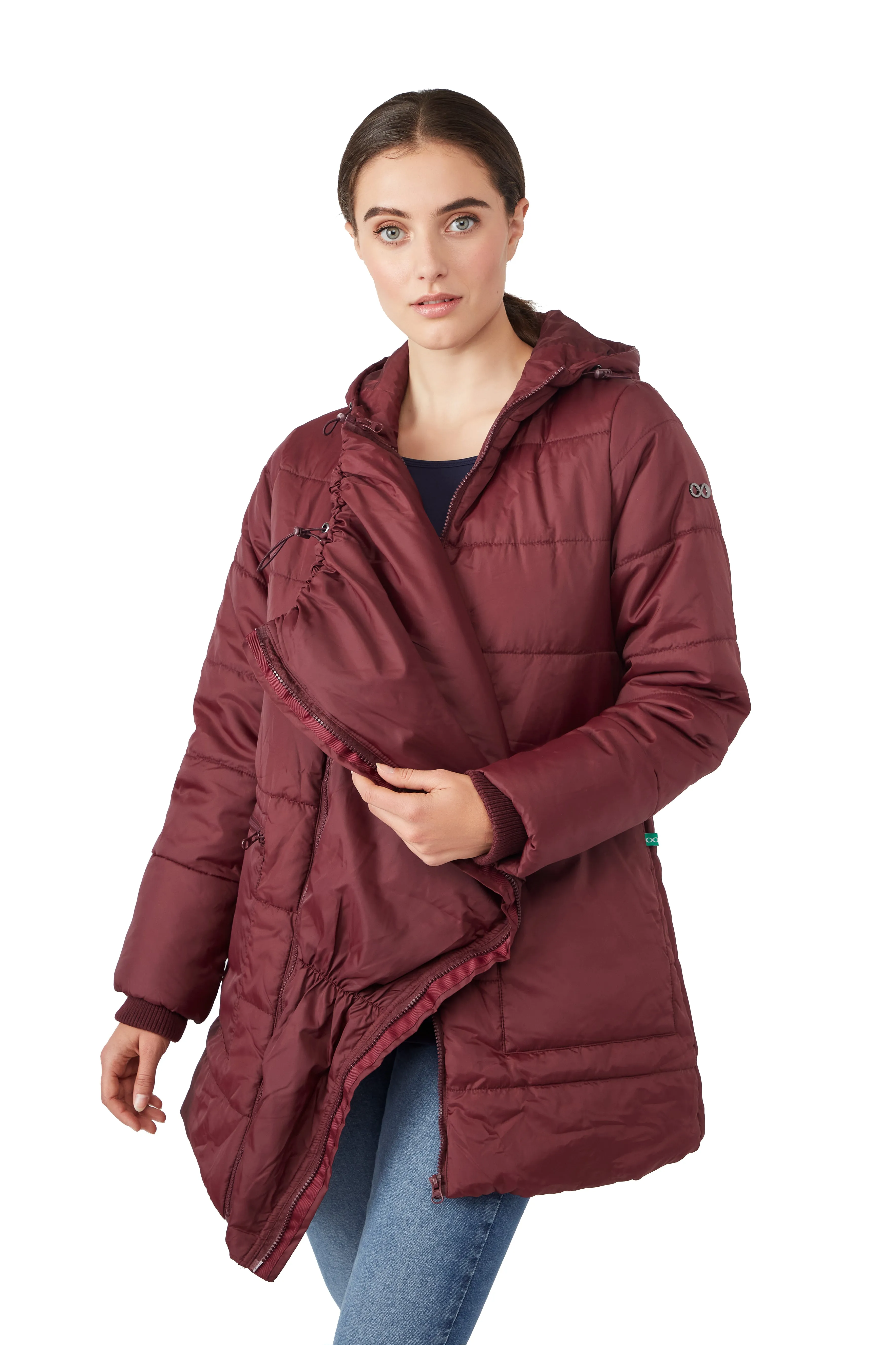 Quilted Hybrid Puffer Coat