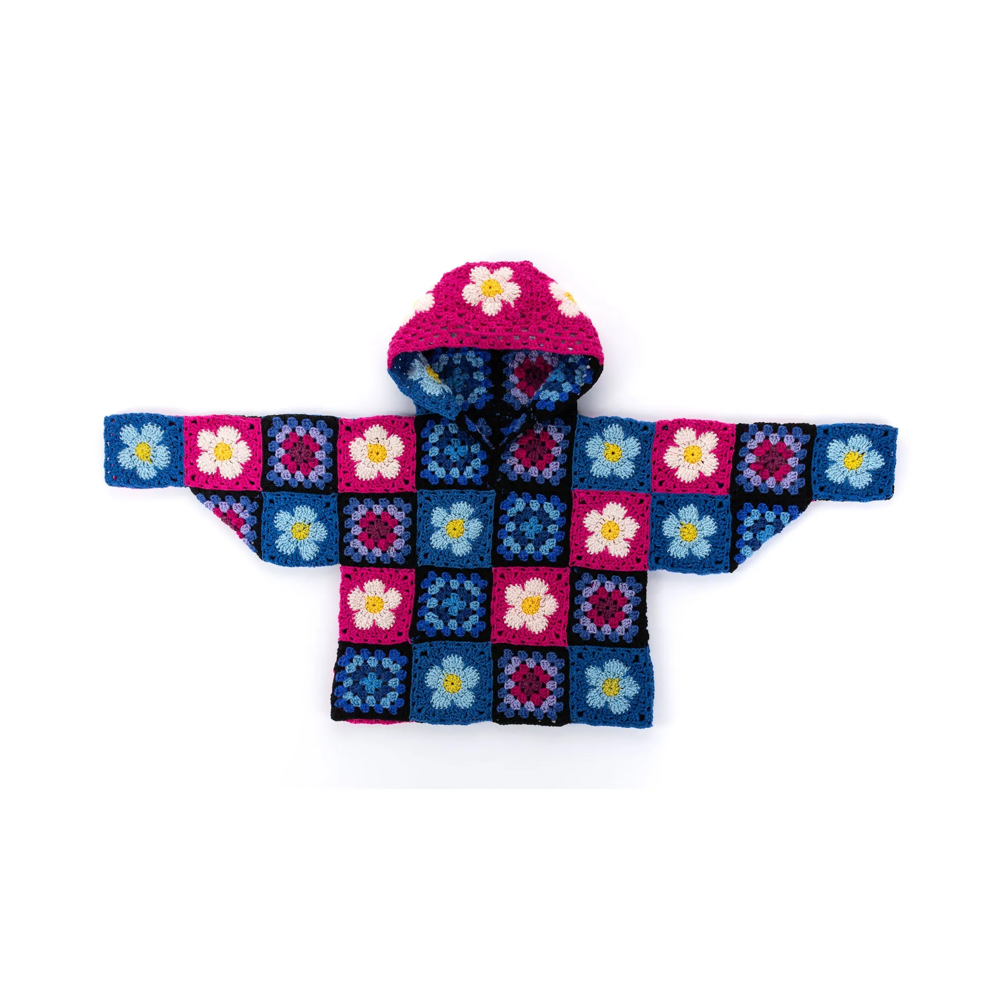 Red Heart Crochet Flower Power Hoodie