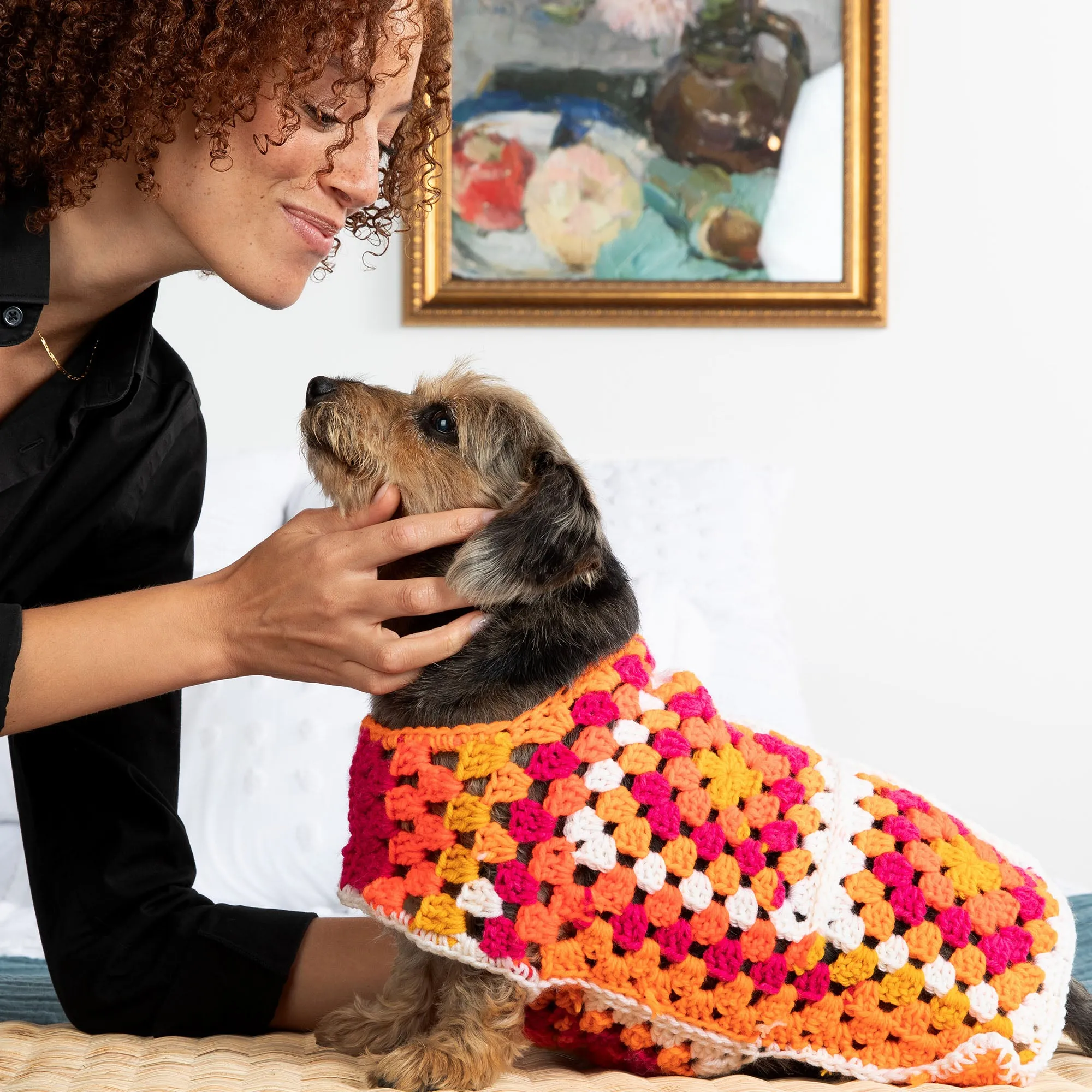 Red Heart Crochet Great Granny Dog Sweater