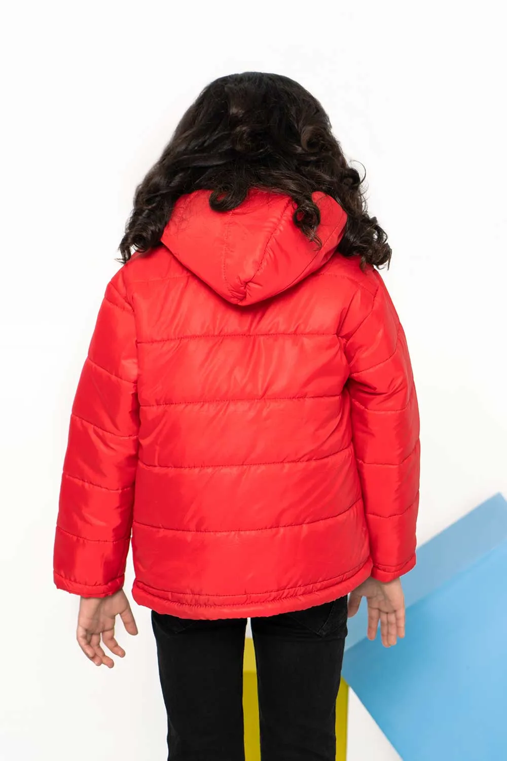 Red Hooded Puffer - Girls