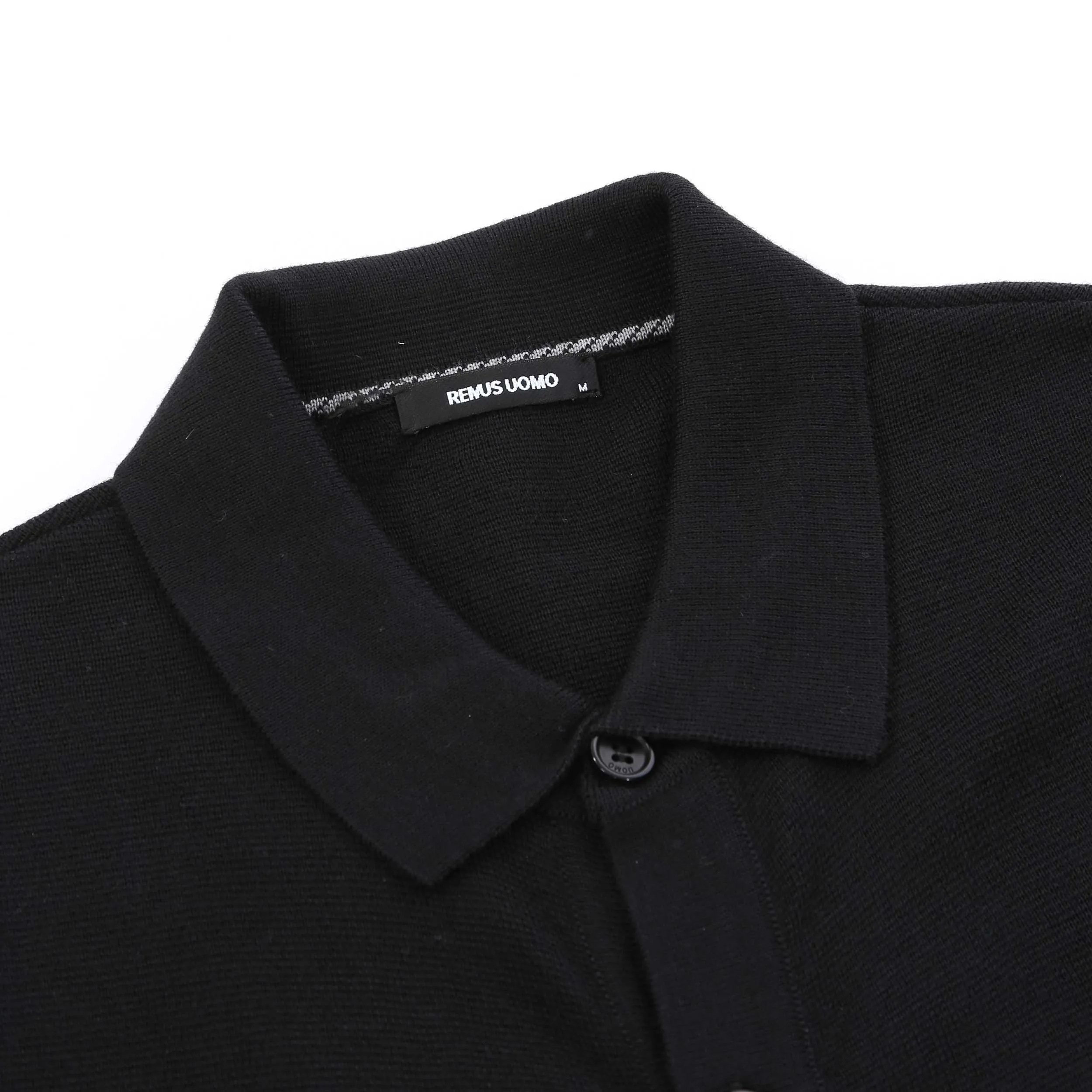 Remus Uomo Button Thru Cardigan in Black