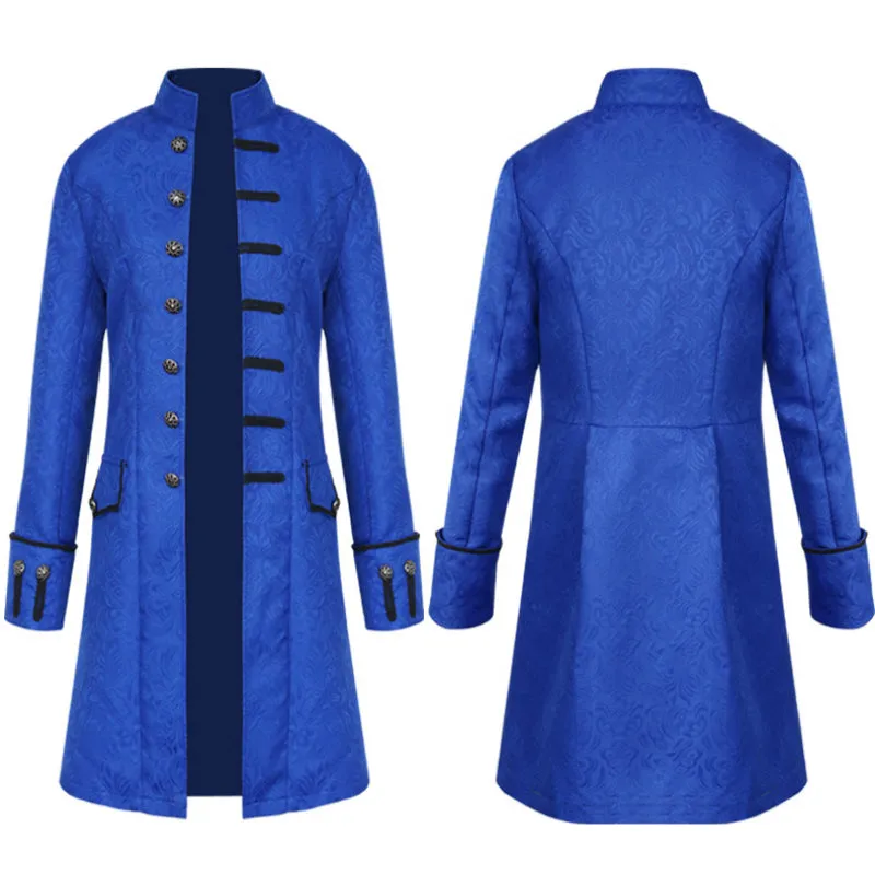 Retro Medieval Stand Collar Trench Coat