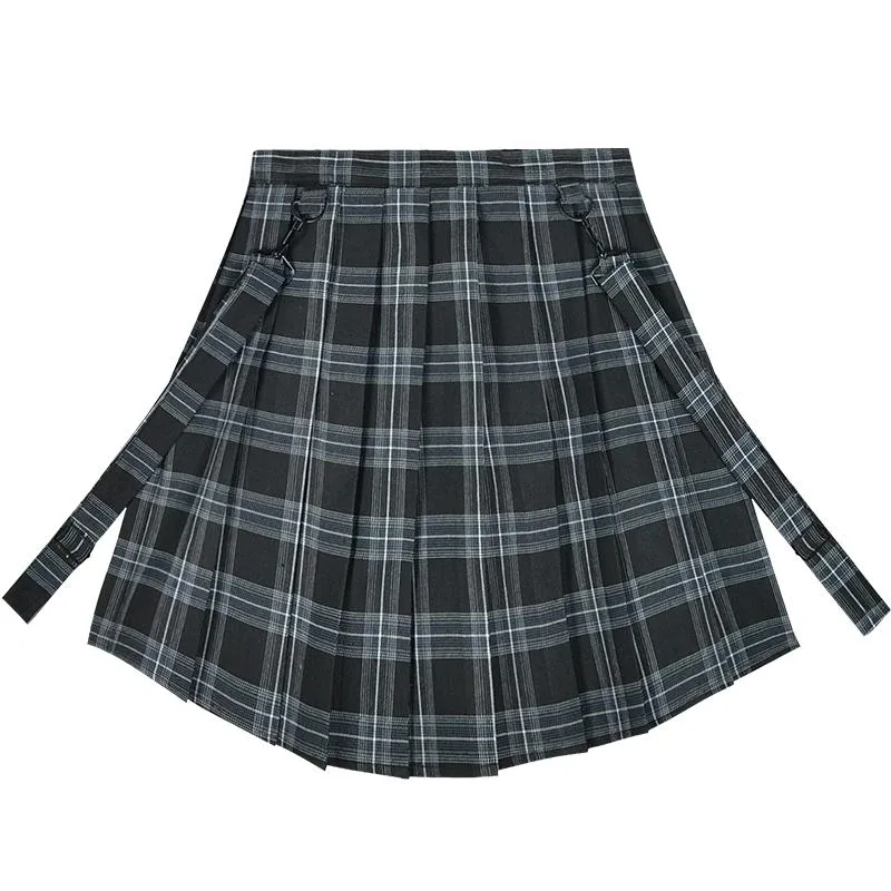 Retro Strap Pleated Skirt SD01302