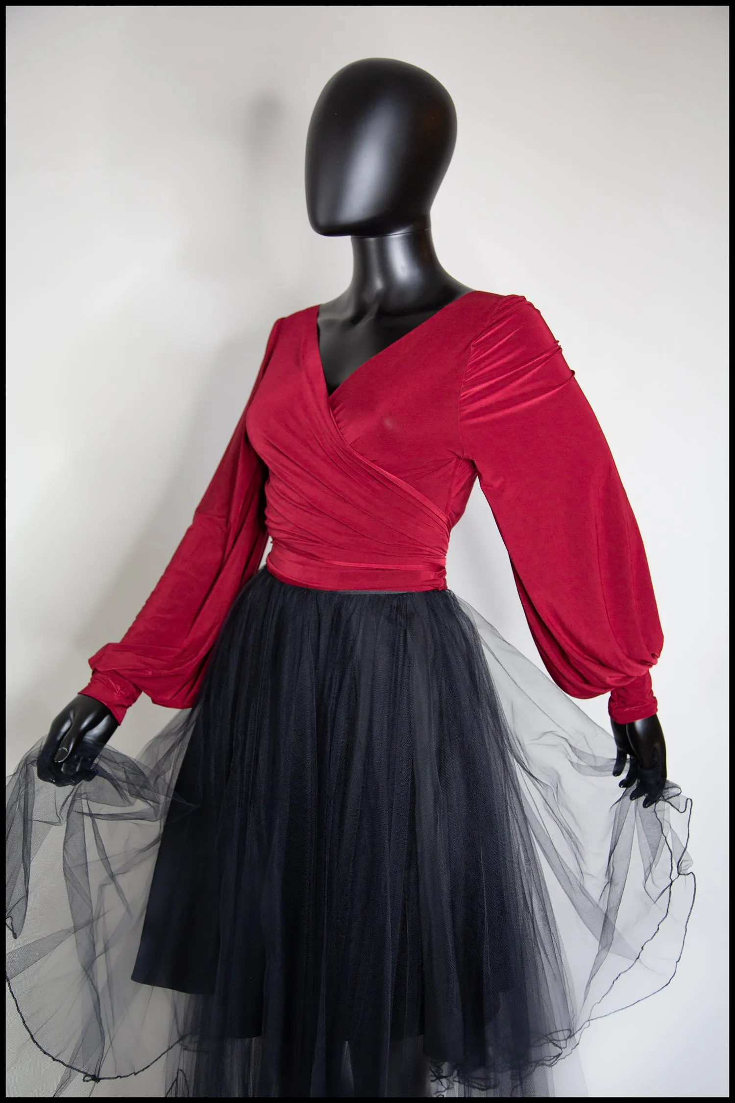 Rockette - Jersey Ballet Wrap Top - Claret