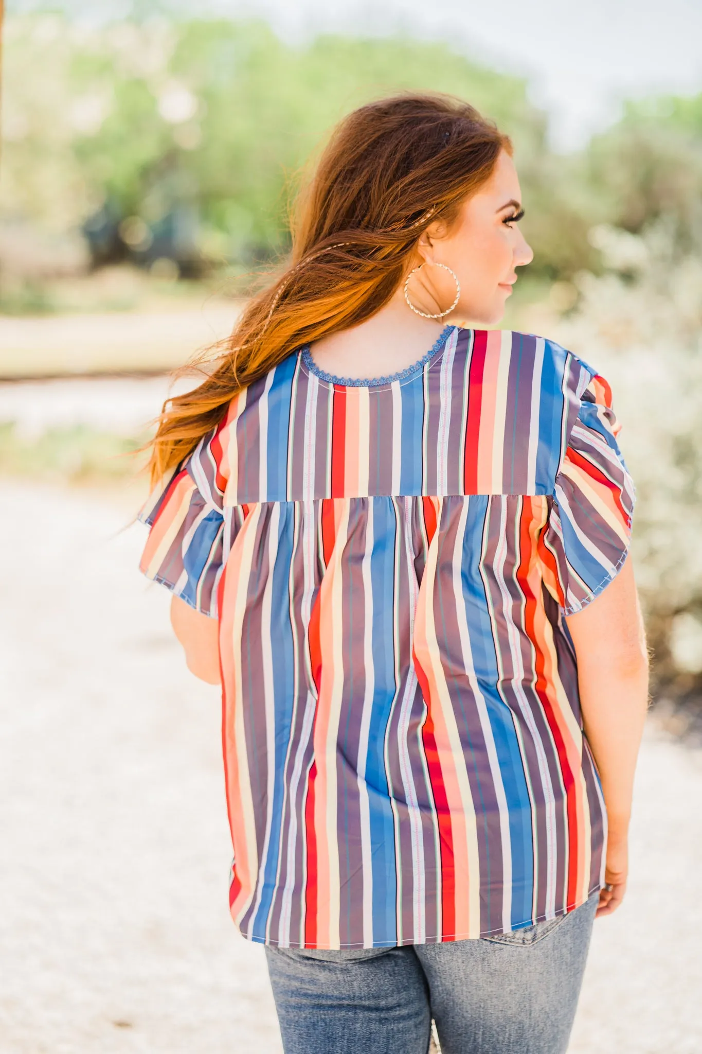 Serape Embroidered Top