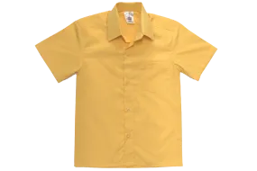 Short sleeve Raised Collar Shirt - Gold