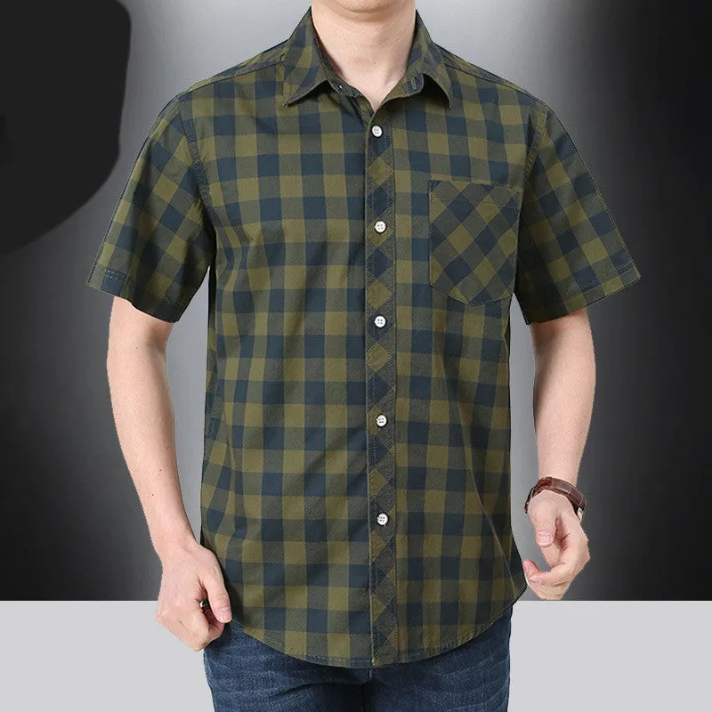 Short-sleeved Shirt Youth Casual Men's Shirt