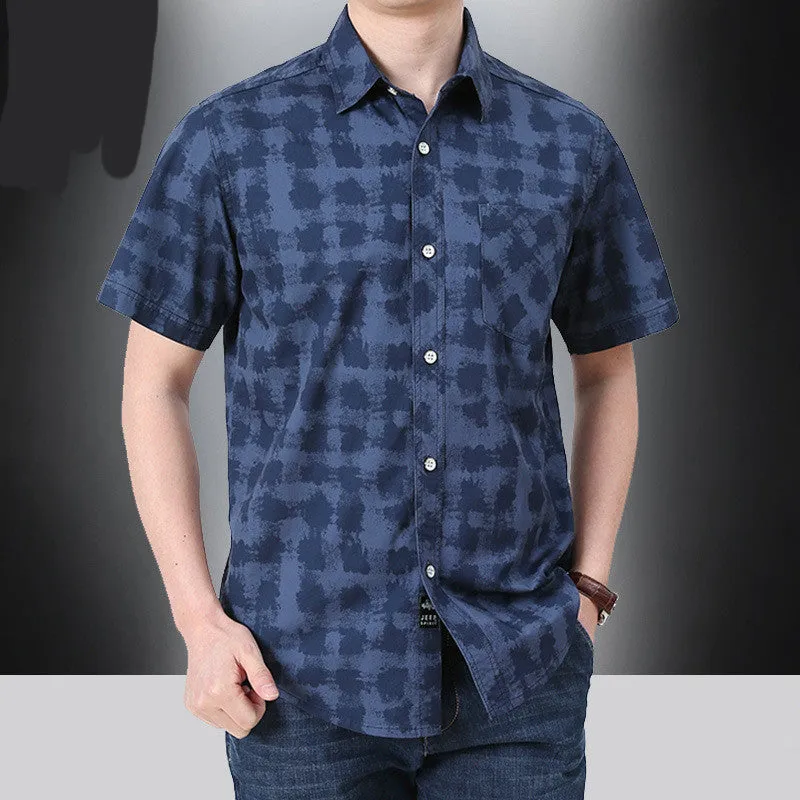 Short-sleeved Shirt Youth Casual Men's Shirt