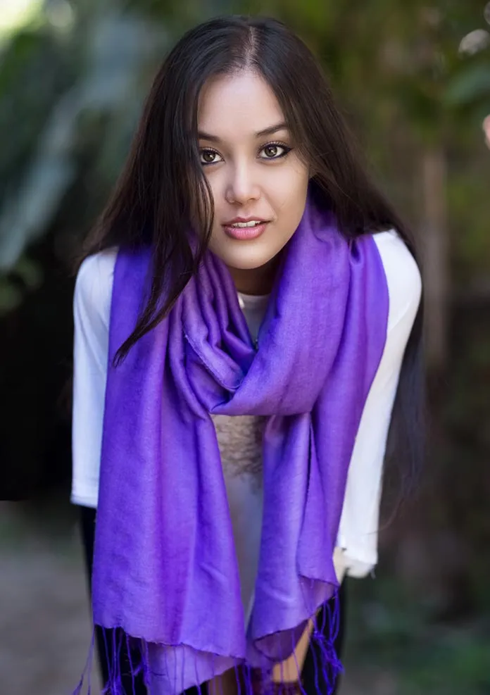 Silky Water Pashmina Shawl Lavender