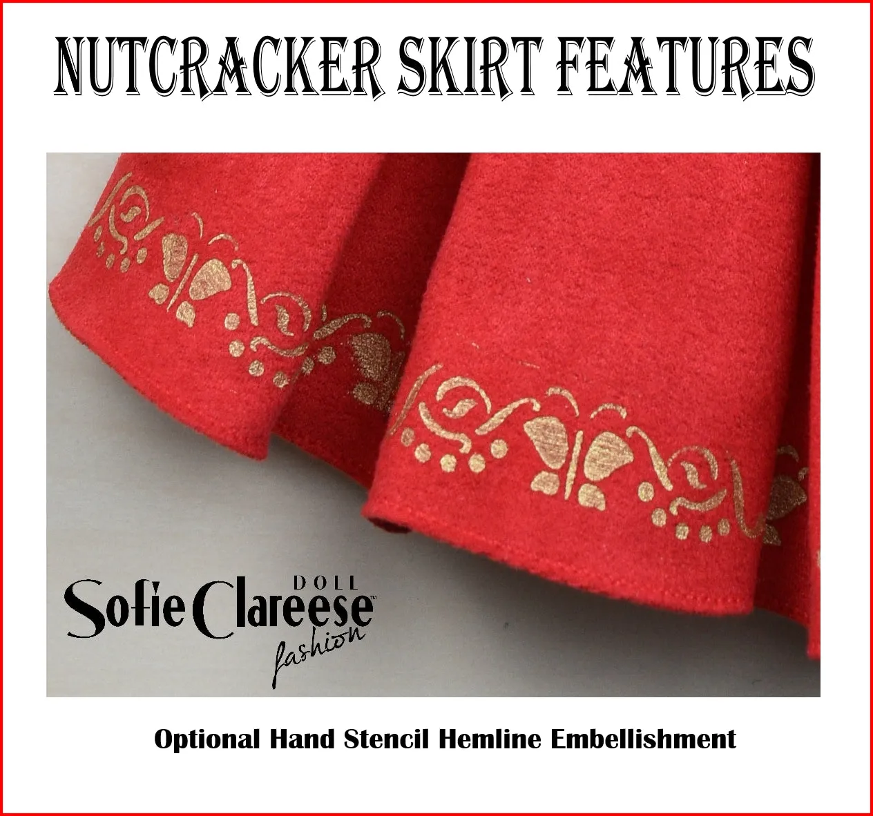 Sofie's Nutcracker Solider Dress 18 Inch Doll Sewing Pattern