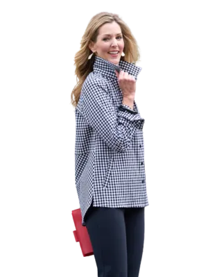 Stretch Seersucker Gingham Tunic