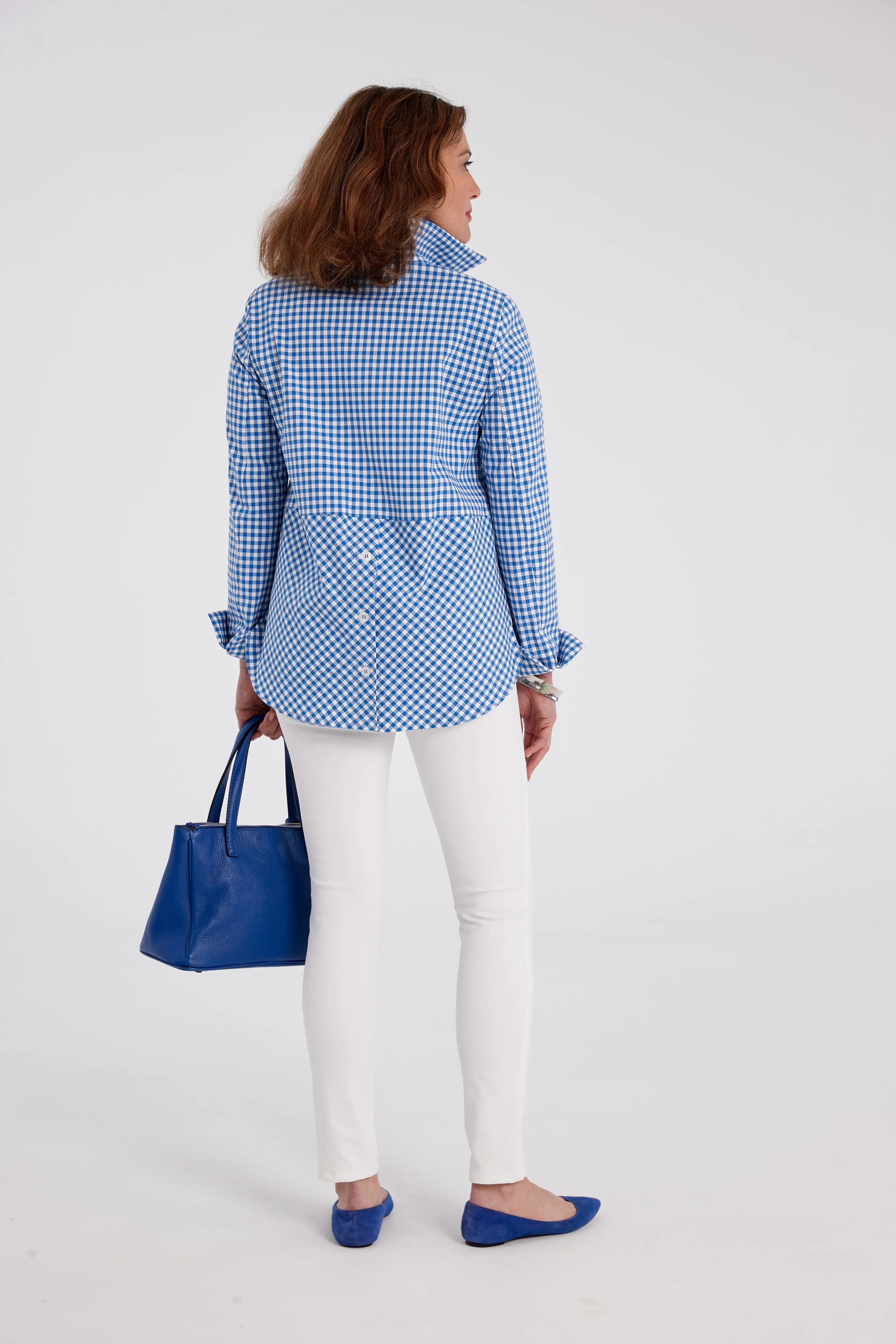 Stretch Seersucker Gingham Tunic