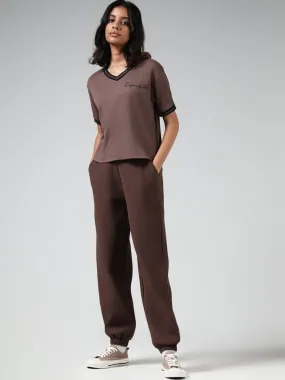 Studiofit Self Brown High-Waisted Joggers