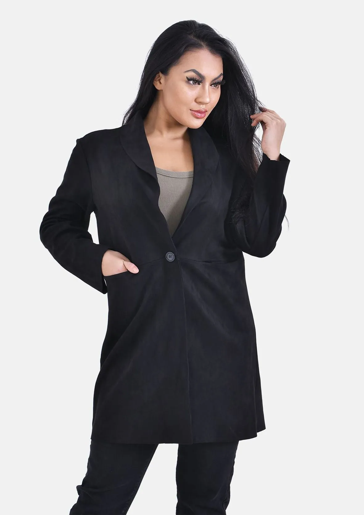 Suedette Duster Long Coat