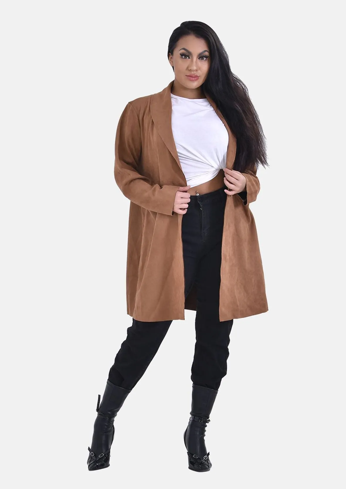 Suedette Duster Long Coat