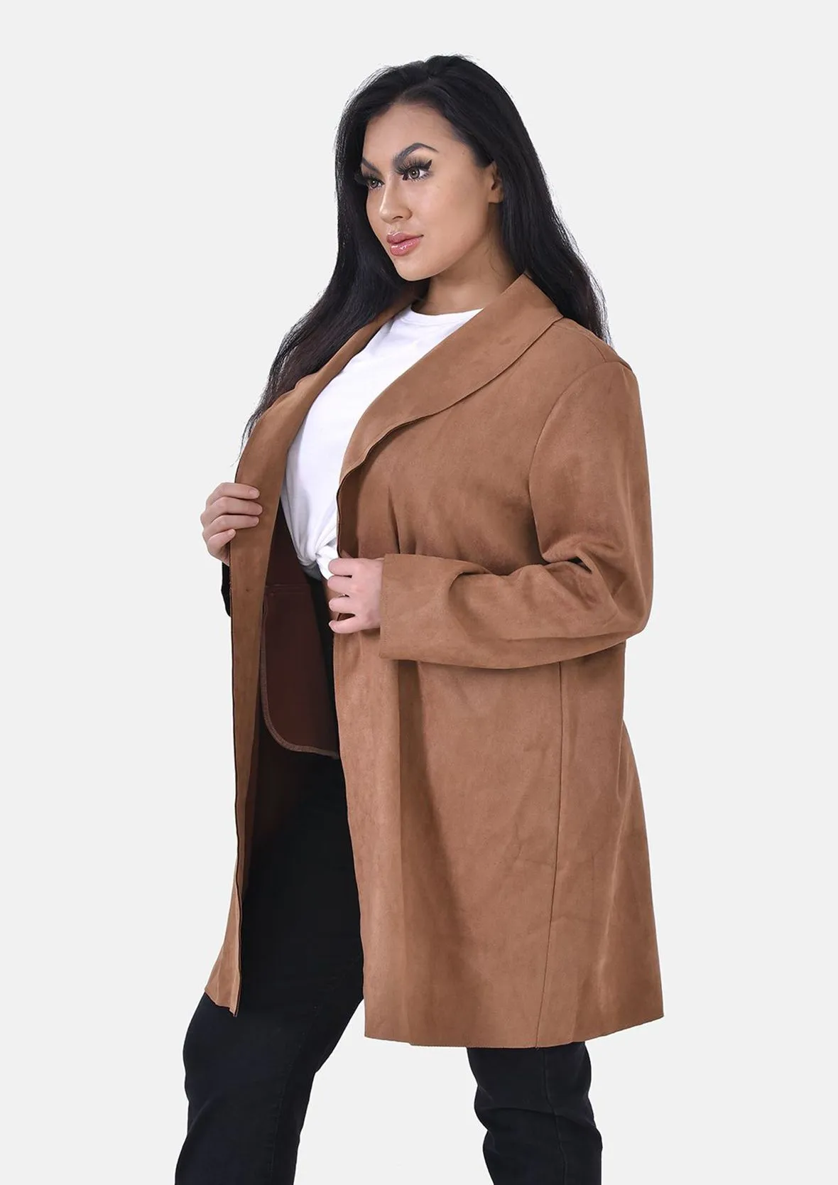 Suedette Duster Long Coat