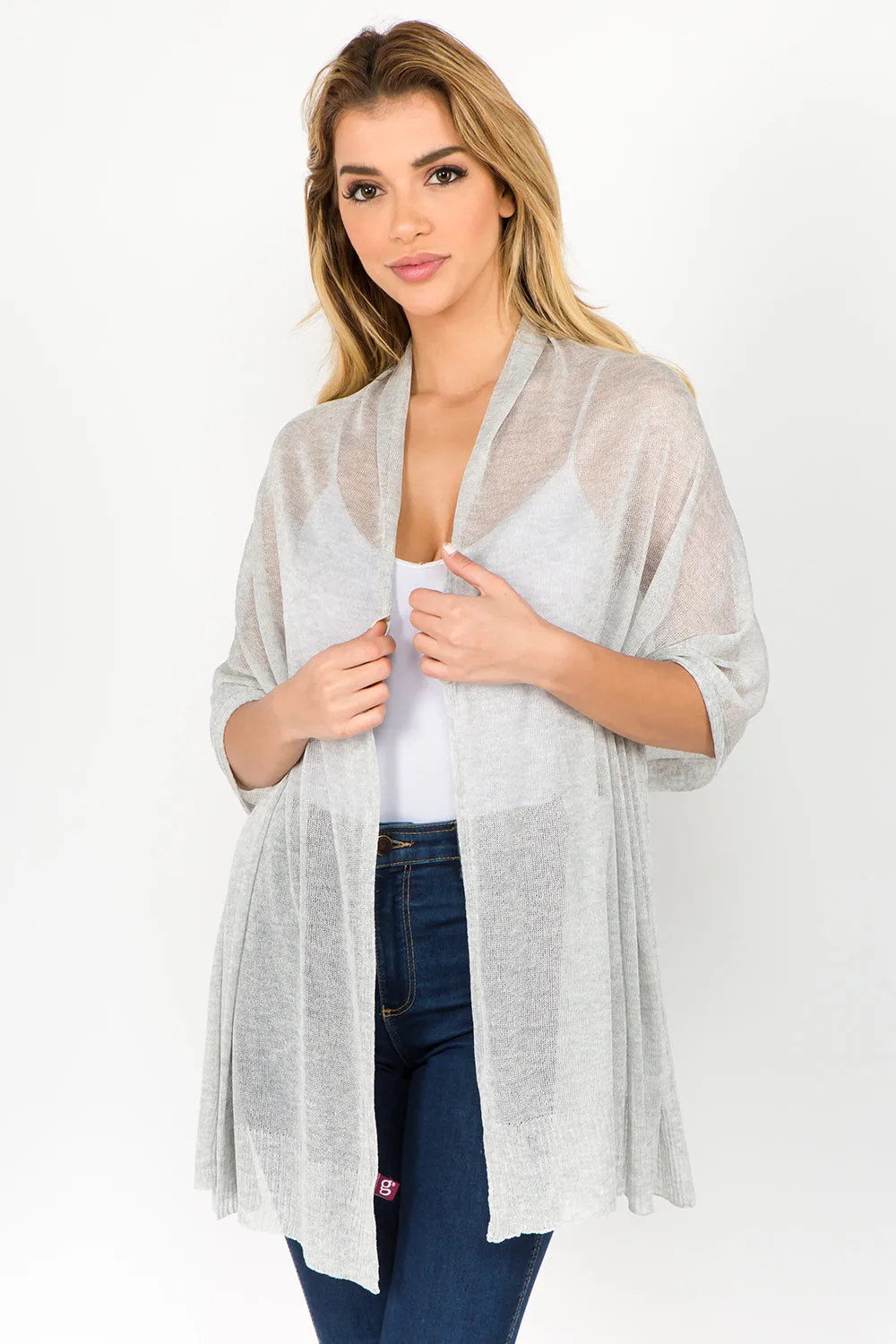 SV-8631 sheer shawl with buttons