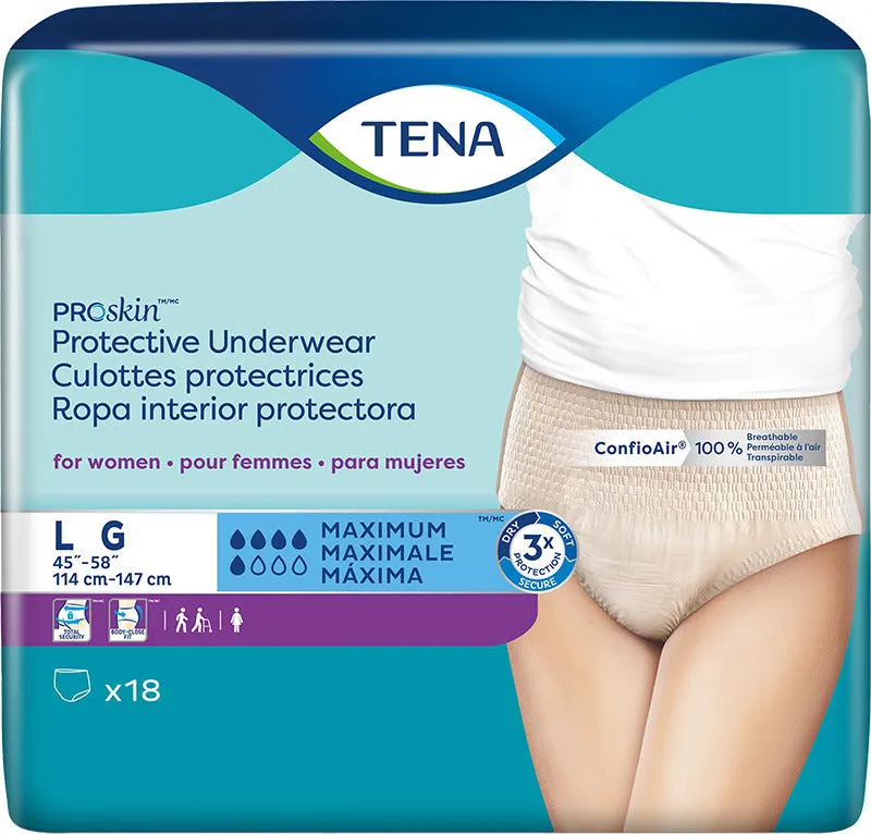 TENA ProSkin Incontinence Underwear for Women with Maximum Absorbency