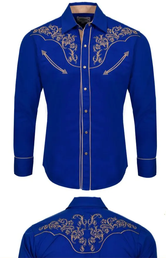 Texas cowboy blue shirt