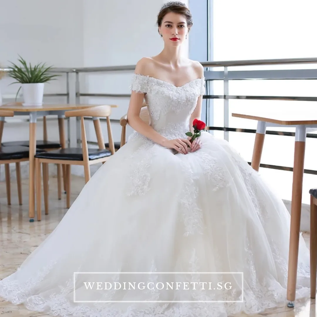 The Anna Wedding Bridal Off Shoulder Gown