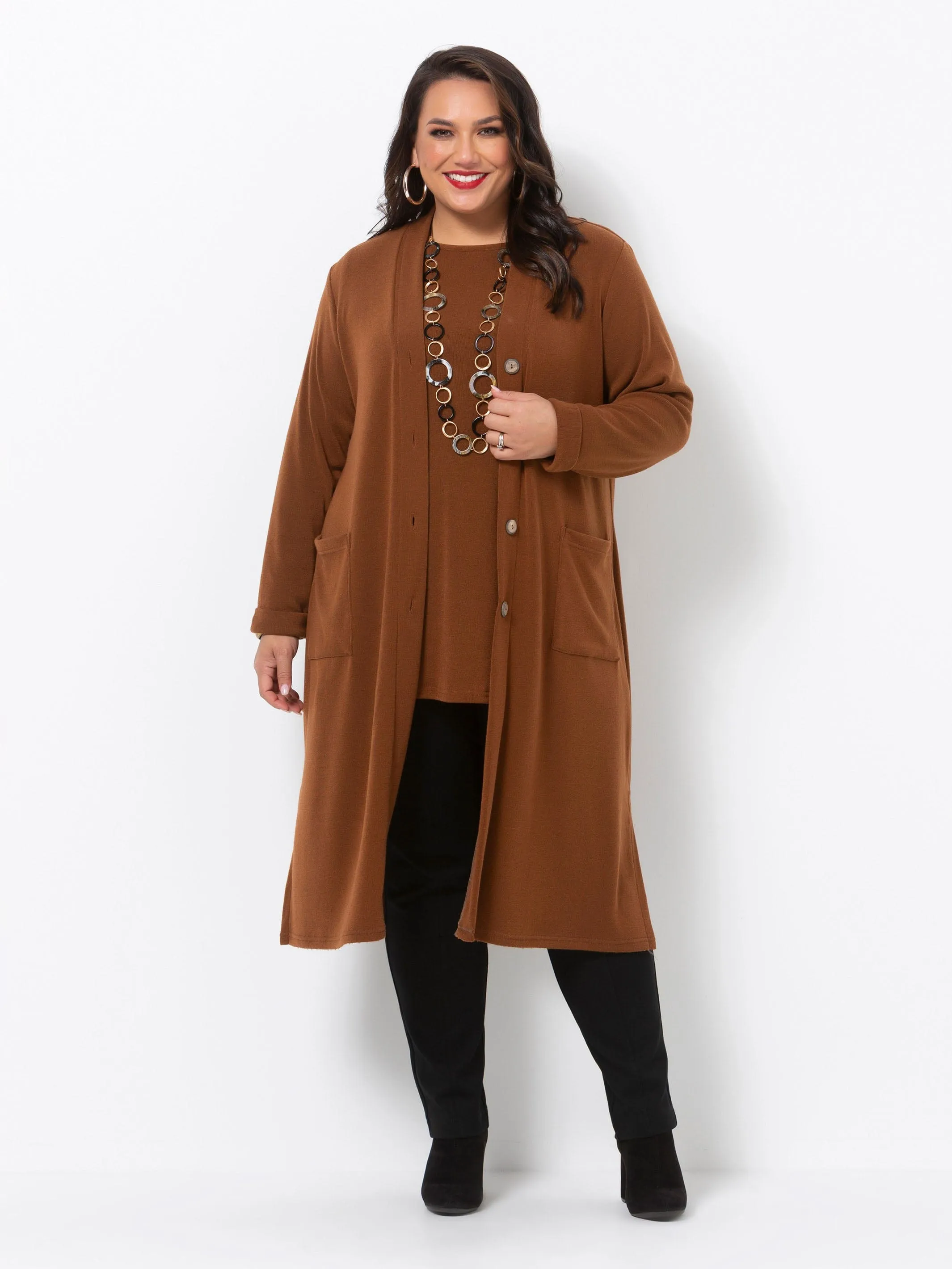 Toffee Longline Cardigan