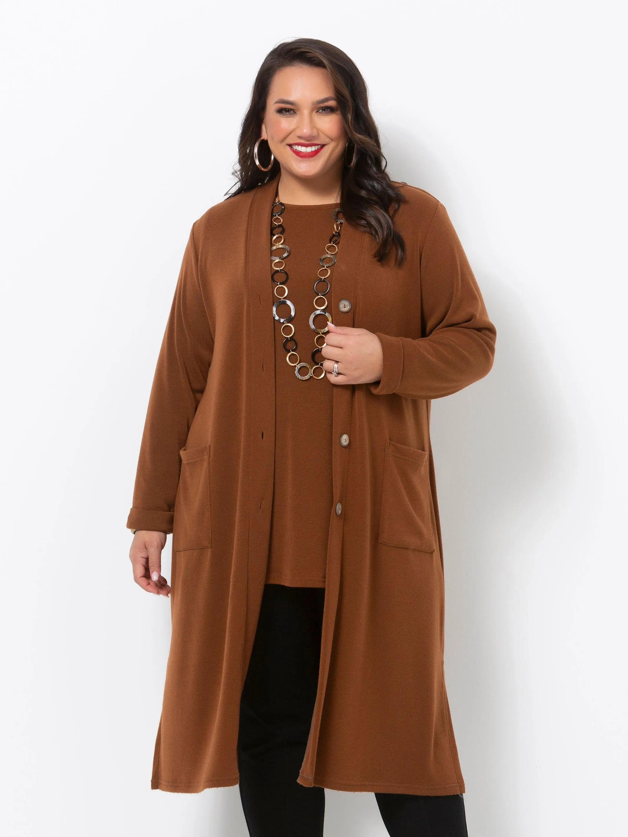 Toffee Longline Cardigan