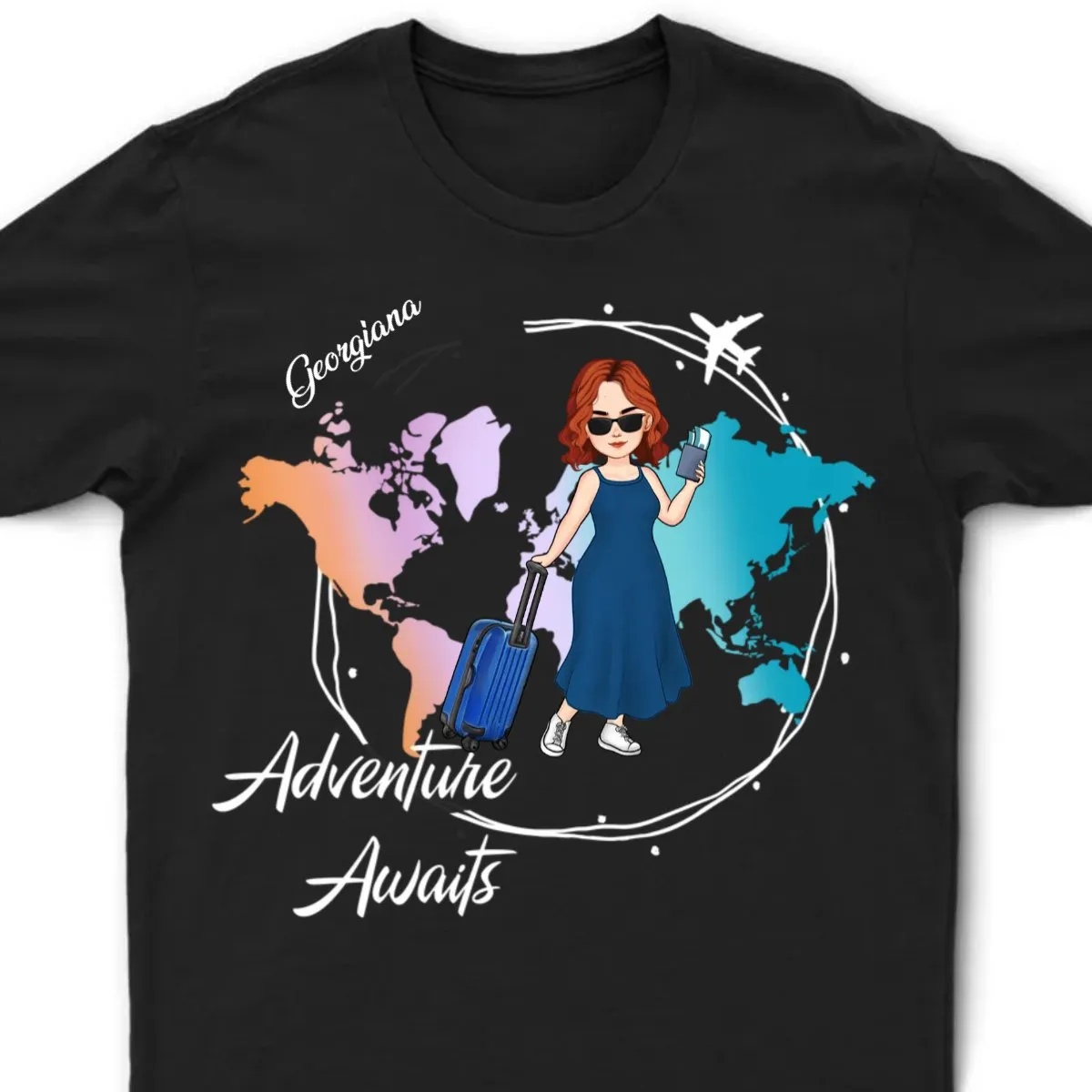 Travel Lovers - Adventure Awaits - Personalized Unisex T-shirt, Hoodie, Sweatshirt