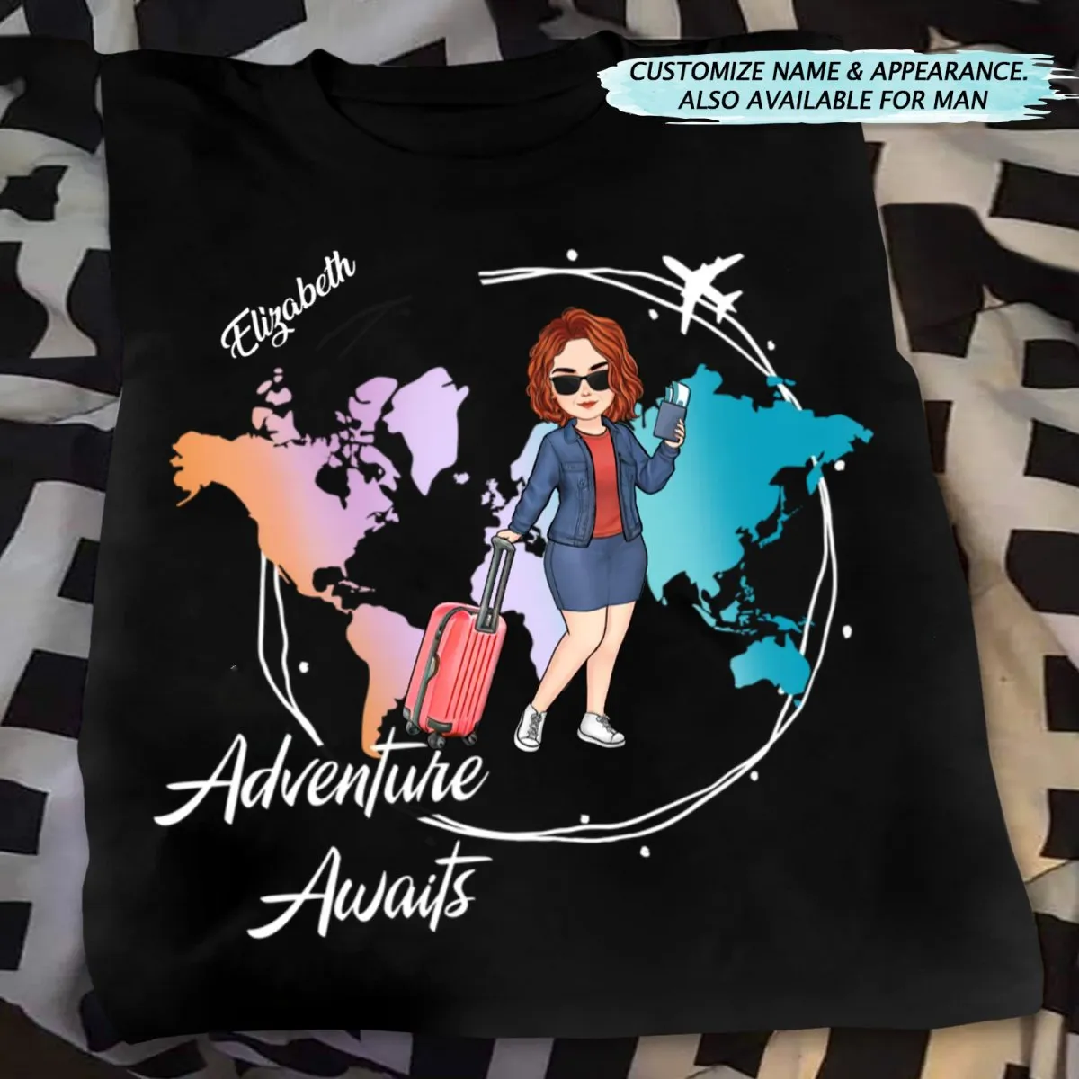 Travel Lovers - Adventure Awaits - Personalized Unisex T-shirt, Hoodie, Sweatshirt