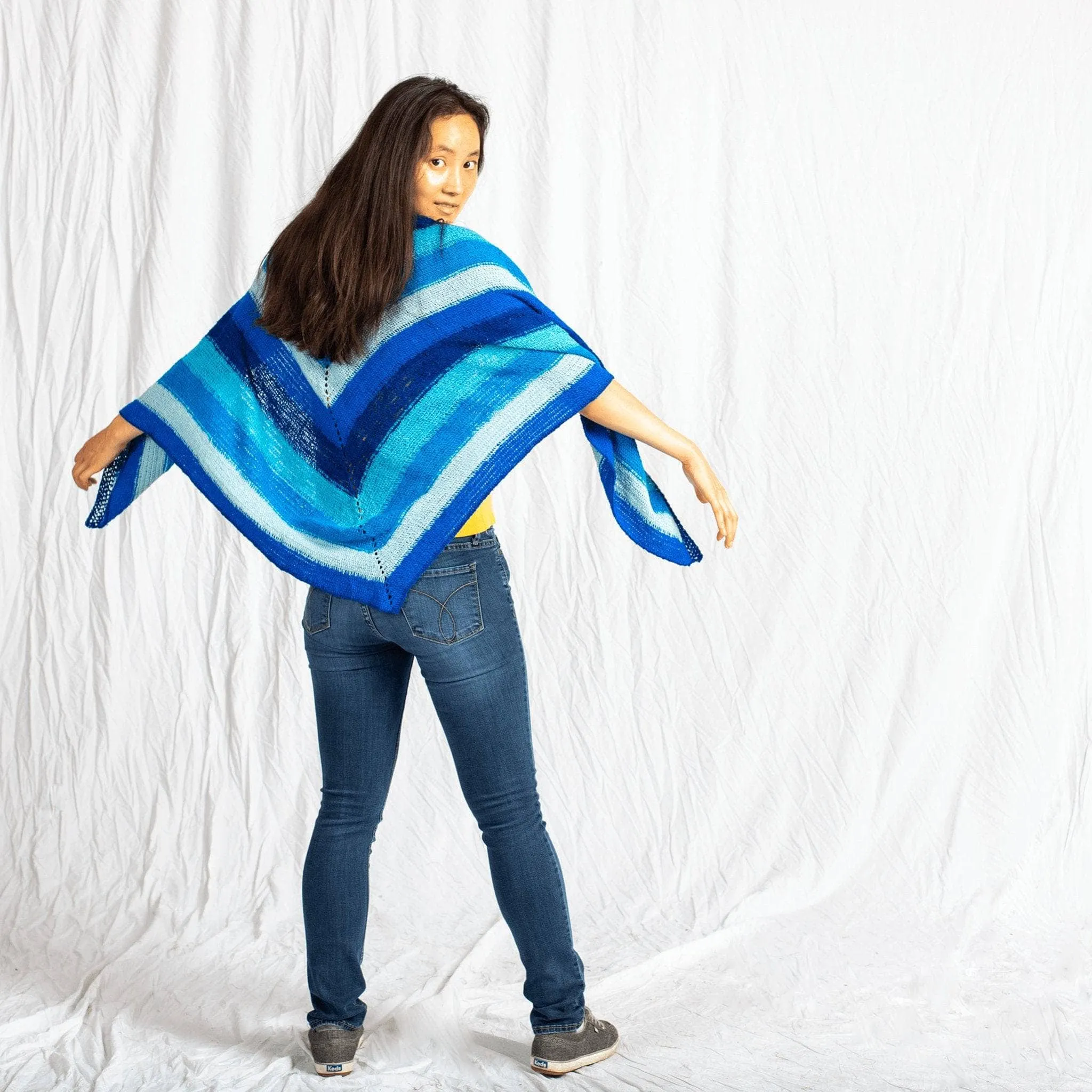 Tunisian Striped Shawl - Crochet Kit