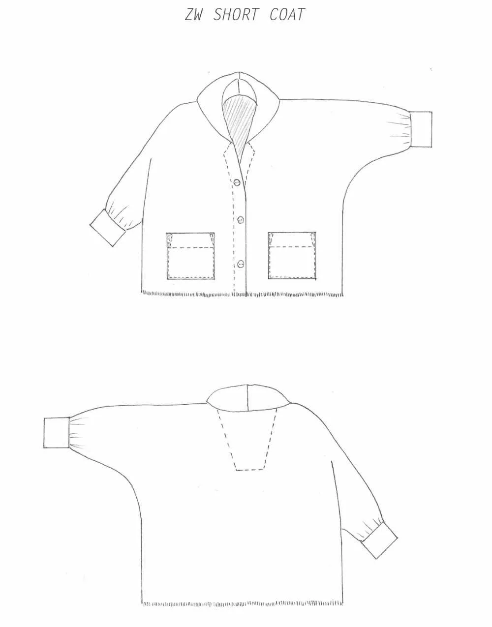 Unisex Coat Zero Waste Sewing Pattern PDF, Birgitta Helmersson