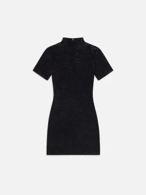 Velvet Mini Dress -- Black