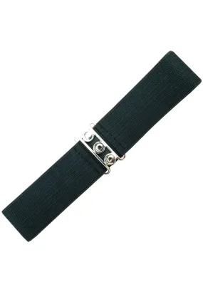 Vintage Stretch Belt in Black by Banned