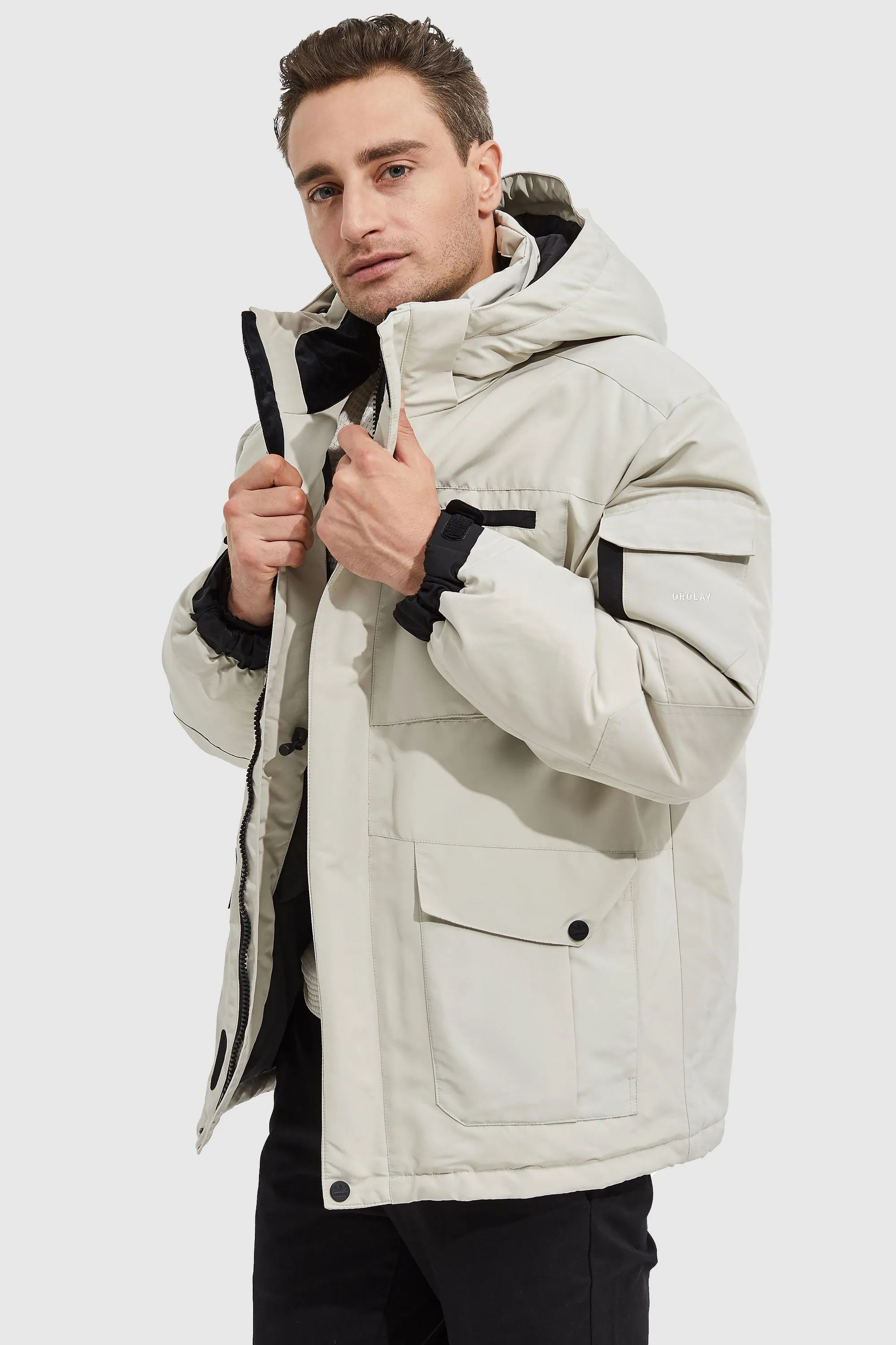 Warm Anorak  Detachable Hood Down Parka